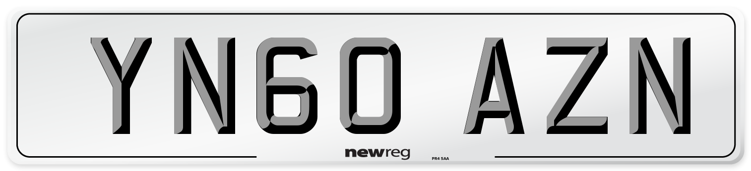 YN60 AZN Number Plate from New Reg